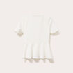 Top cintr&eacute; p&eacute;plum ecru femme