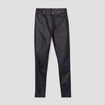Pantalon skinny enduit denim noir enduit femme