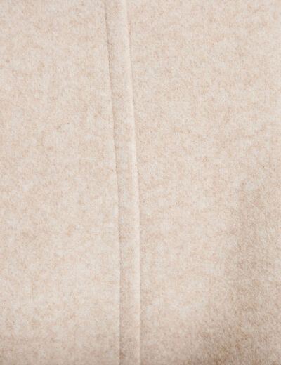 Veste chin&eacute;e col montant manches longues beige femme