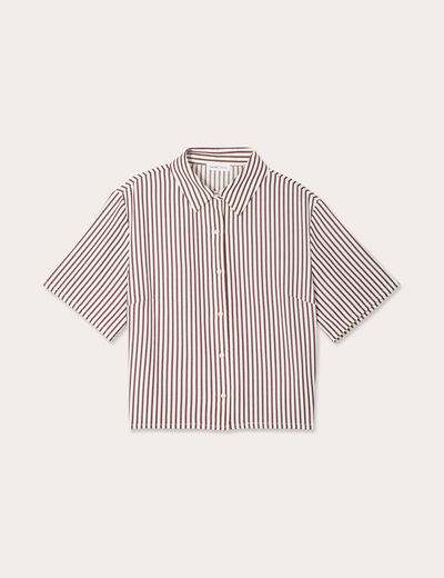 Chemise manches courtes noir femme