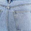 Jean wide leg cropped taille standard denim bleach femme