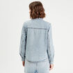 Chemise en jean avec clous denim bleach femme