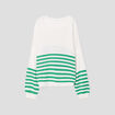 Pull manches longues vert femme