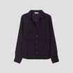 Chemise manches longues noir femme