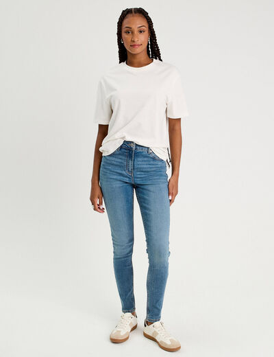 Jeans skinny push up denim double stone femme