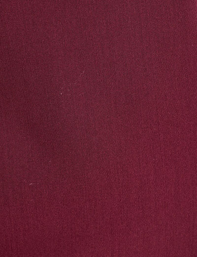 Jupe-short droite fentes violet fonc&eacute; femme