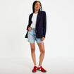 Bermuda regular 5 poches en jean denim bleach femme