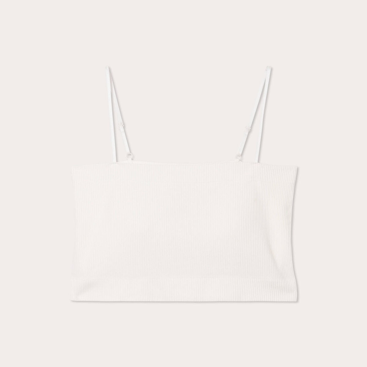 Brassi&egrave;re cropped c&ocirc;tel&eacute;e ecru femme
