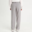 Pantalon large avec bandes gris clair femme