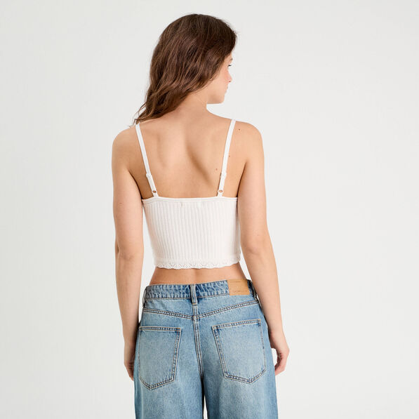 debardeur tricot ecru femme Débardeur tricot ecru femme