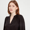 Robe droite ceinturée noir femme