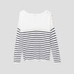 Pull avec boutons ecru femme