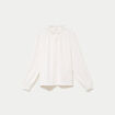 Chemise droite col montant dentelle ecru femme