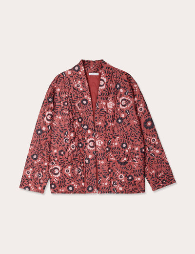 Veste effet matelassé rose femme
