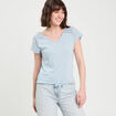 T-shirt manches courtes bleu clair femme