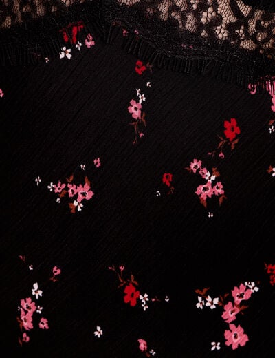 Robe &eacute;vas&eacute;e col v noir femme