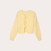 Gilet court nou&eacute; jaune clair femme