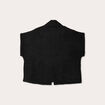 Gilet polaire manches courtes noir femme