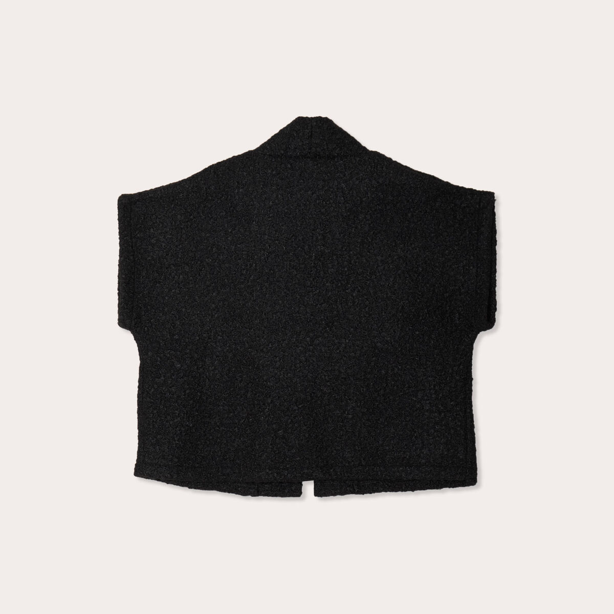 Gilet polaire manches courtes noir femme