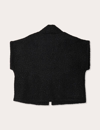 Gilet polaire manches courtes noir femme