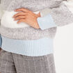 Pull col montant gris clair femme