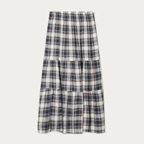 Jupe longue évasée bleu marine femme