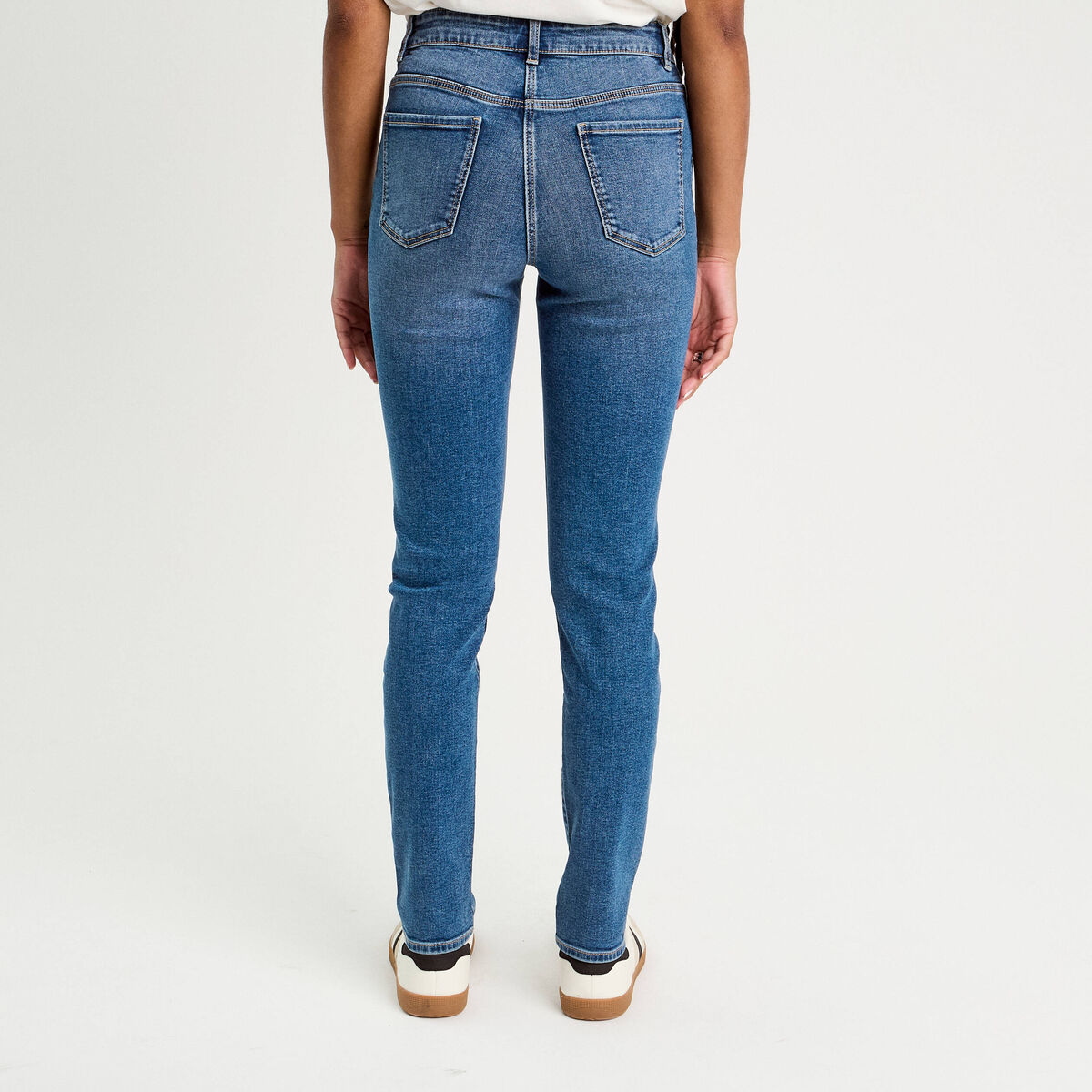 Jeans slim 5 poches denim stone femme