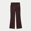 Pantalon bootcut &agrave; pont marron fonc&eacute; femme