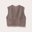 Veste sans manches effet polaire sable femme