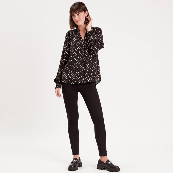 chemise manches longues noir femme Chemise manches longues noir femme