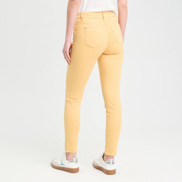 jeans slim 5 poches jaune clair femme Jeans slim 5 poches jaune clair femme