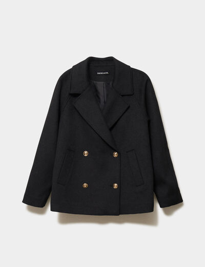 Caban oversize noir femme