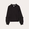 Blouse manches longues noir femme