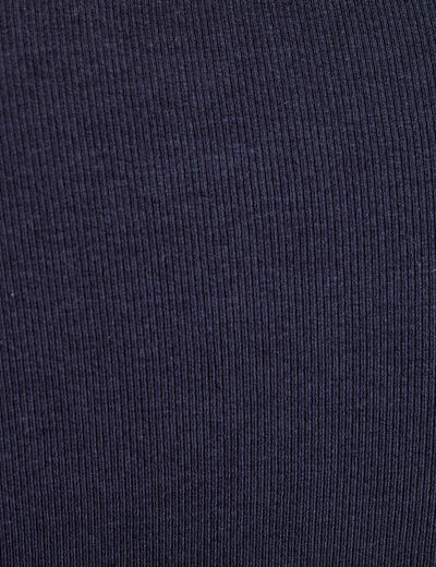 T-shirt cropped 2-en-1 bleu marine femme