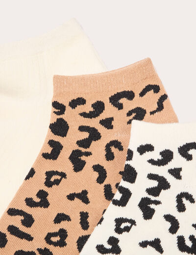 Lot 3 paires chaussettes ecru femme