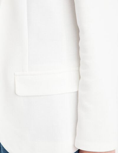 Veste blazer cintrée ecru femme