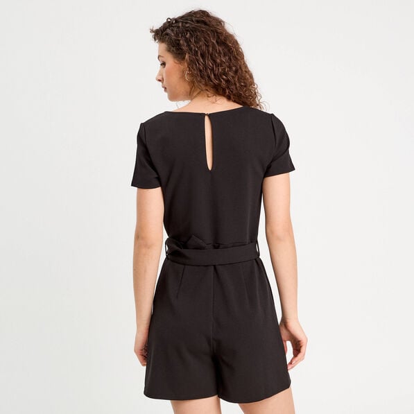 combishort ceinturee noir femme Combishort ceinturée noir femme