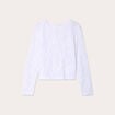 T-shirt ajouré effet crochet blanc femme