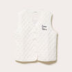 Gilet sans manches matelass&eacute; ecru femme