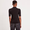 T-shirt avec ouverture noir femme