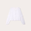 Blouse manches longues noeuds blanc femme