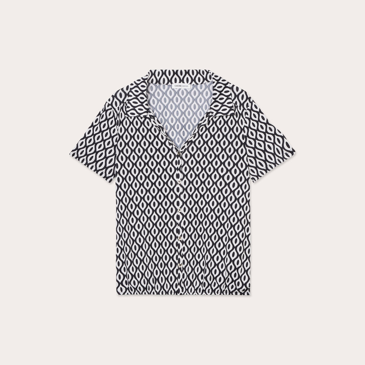 Blouse manches courtes noir femme