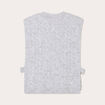 Pull sans manches torsades gris clair femme