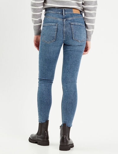 Jeans skinny taille haute denim double stone femme