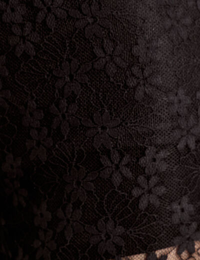 Pantalon dentelle large noir femme