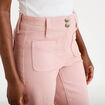 Jean bootcut taille haute rose clair femme