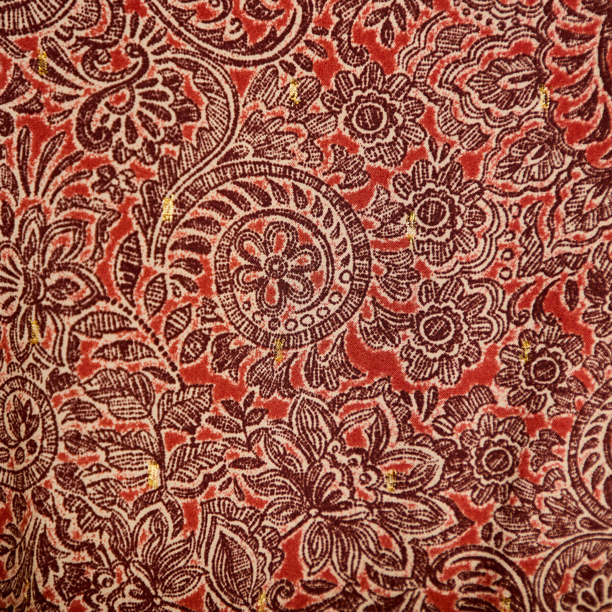 Blouse col v manches longues rouge fonc&eacute; femme
