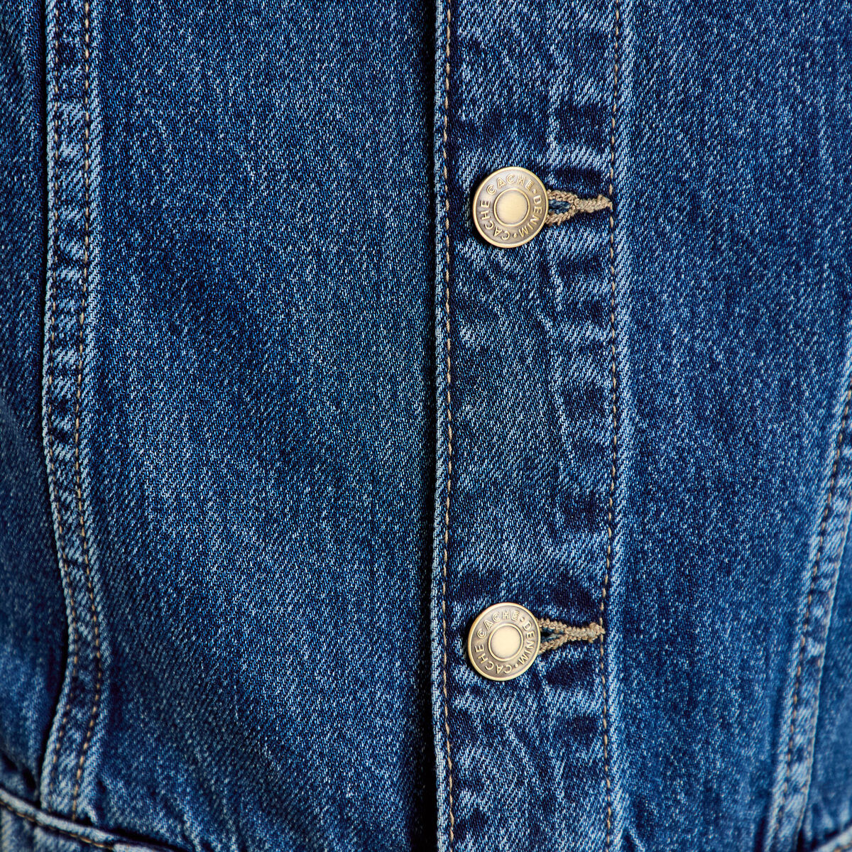 Combinaison jean flare col am&eacute;ricain denim stone femme