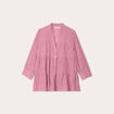 Blouse manches 3/4 bordeaux femme