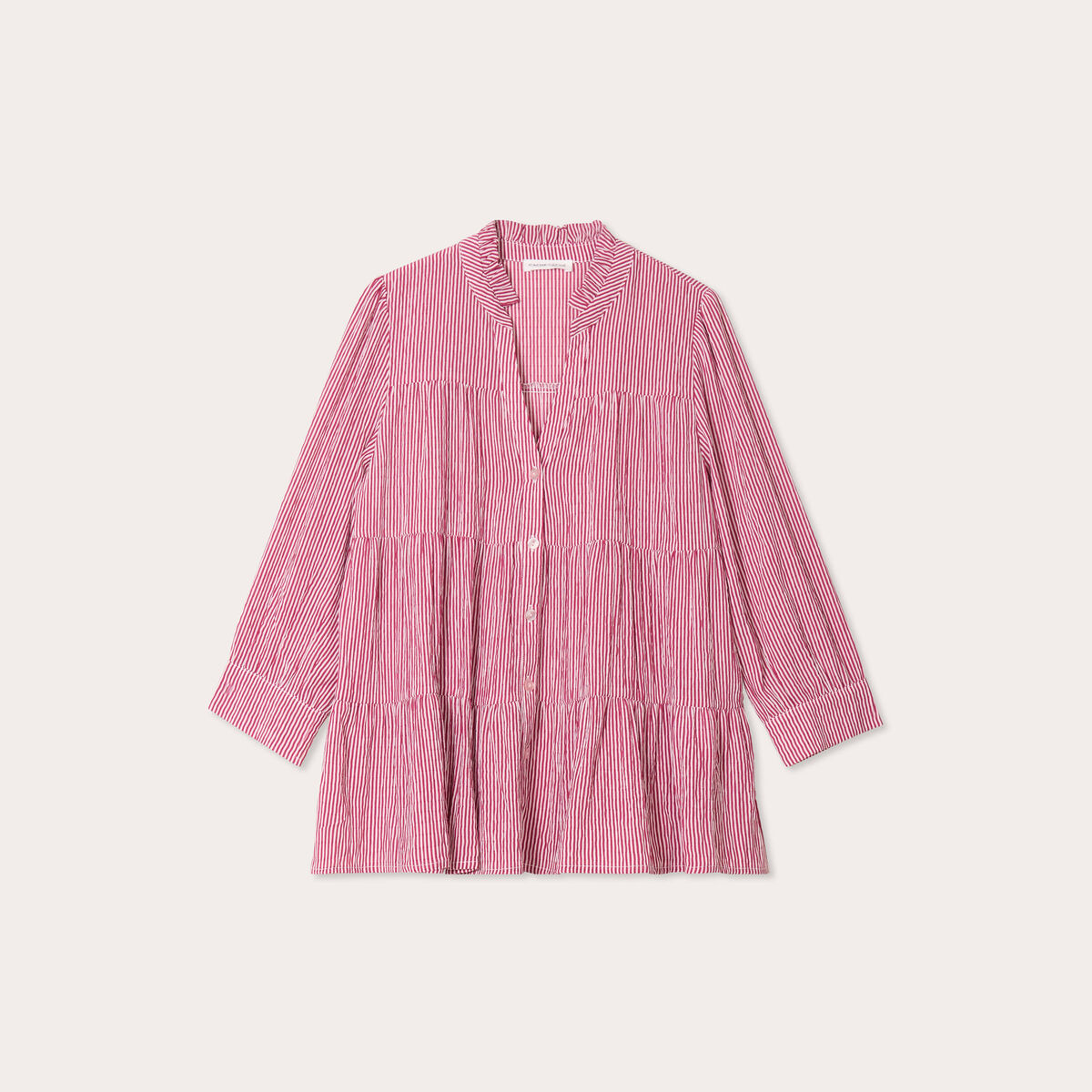 Blouse manches 3/4 bordeaux femme